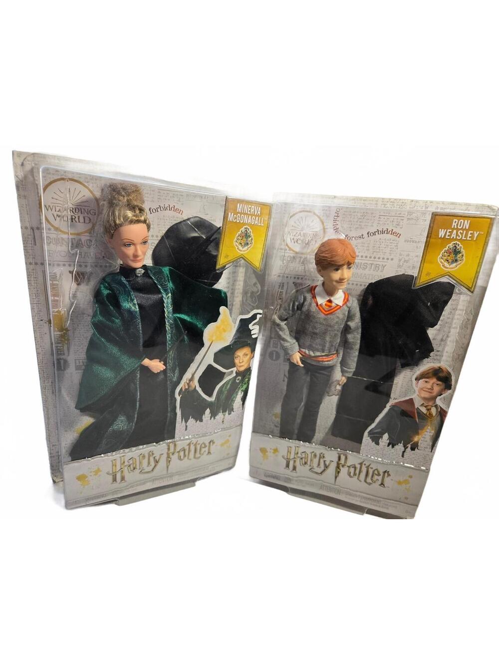 Harry Potter Minerva McGonagall & Ron Weasley Collector Doll Lot / Mattel / New